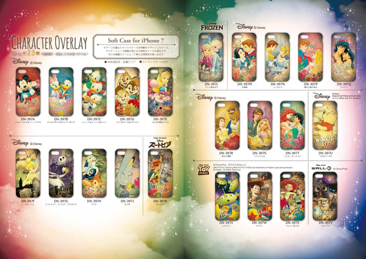 ディズニーキャラクター / キャラクターオーバーレイシリーズ iPhone7対応 ソフトケース